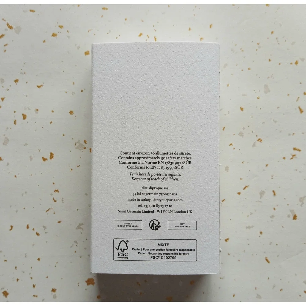 NEW Diptyque Paris 4 Inch Matches for Large Candle Assorted Colors - 50 count